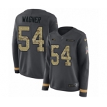 Women's Nike Seattle Seahawks #54 Bobby Wagner Limited Black Salute to Service Therma Long Sleeve NFL Jersey