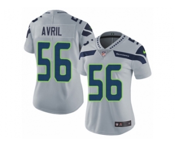 Women's Nike Seattle Seahawks #56 Cliff Avril Vapor Untouchable Limited Grey Alternate NFL Jersey