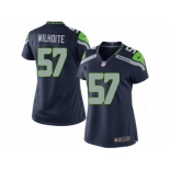 Women's Nike Seattle Seahawks #57 Michael Wilhoite Limited Steel Blue Team Color NFL Jersey