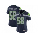 Women's Nike Seattle Seahawks #58 Kevin Pierre-Louis Vapor Untouchable Limited Steel Blue Team Color NFL Jersey