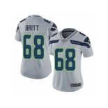 Women's Nike Seattle Seahawks #68 Justin Britt Vapor Untouchable Limited Grey Alternate NFL Jersey