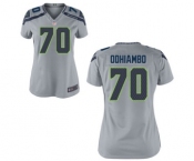 Women's Nike Seattle Seahawks #70 Rees Odhiambo Grey Alternate NFL Jersey