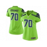 Women's Nike Seattle Seahawks #70 Rees Odhiambo Limited Green Rush NFL Jersey