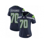 Women's Nike Seattle Seahawks #70 Rees Odhiambo Vapor Untouchable Limited Steel Blue Team Color NFL Jersey