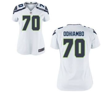 Women's Nike Seattle Seahawks #70 Rees Odhiambo White NFL Jersey