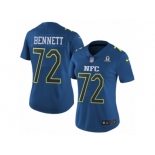 Women's Nike Seattle Seahawks #72 Michael Bennett Limited Blue 2017 Pro Bowl NFL Jersey