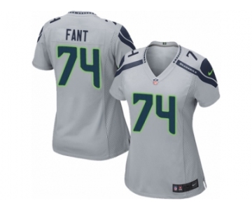 Women's Nike Seattle Seahawks #74 George Fant Limited Grey Alternate NFL Jersey