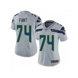 Women's Nike Seattle Seahawks #74 George Fant Vapor Untouchable Limited Grey Alternate NFL Jersey