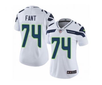 Women's Nike Seattle Seahawks #74 George Fant Vapor Untouchable Limited White NFL Jersey