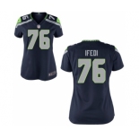 Women's Nike Seattle Seahawks #76 Germain Ifedi Blue Team Color NFL Jersey