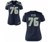 Women's Nike Seattle Seahawks #76 Germain Ifedi Blue Team Color NFL Jersey