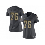 Women's Nike Seattle Seahawks #76 Germain Ifedi Limited Black 2016 Salute to Service NFL Jersey