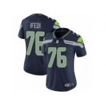 Women's Nike Seattle Seahawks #76 Germain Ifedi Vapor Untouchable Limited Steel Blue Team Color NFL Jersey