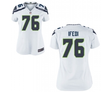 Women's Nike Seattle Seahawks #76 Germain Ifedi White NFL Jersey