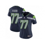 Women's Nike Seattle Seahawks #77 Ahtyba Rubin Vapor Untouchable Limited Steel Blue Team Color NFL Jersey