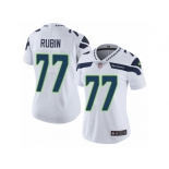 Women's Nike Seattle Seahawks #77 Ahtyba Rubin Vapor Untouchable Limited White NFL Jersey