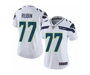 Women's Nike Seattle Seahawks #77 Ahtyba Rubin Vapor Untouchable Limited White NFL Jersey