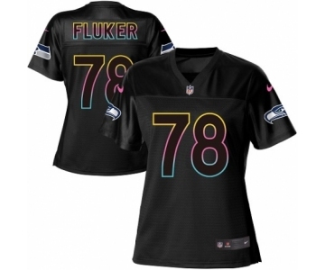 Women's Nike Seattle Seahawks #78 D.J. Fluker Game Black Fashion NFL Jersey