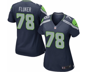 Women's Nike Seattle Seahawks #78 D.J. Fluker Game Navy Blue Team Color NFL Jersey