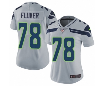 Women's Nike Seattle Seahawks #78 D.J. Fluker Grey Alternate Vapor Untouchable Elite Player NFL Jersey