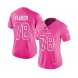 Women's Nike Seattle Seahawks #78 D.J. Fluker Limited Pink Rush Fashion NFL Jersey