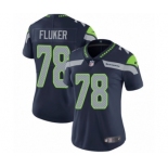 Women's Nike Seattle Seahawks #78 D.J. Fluker Navy Blue Team Color Vapor Untouchable Elite Player NFL Jersey