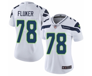 Women's Nike Seattle Seahawks #78 D.J. Fluker White Vapor Untouchable Limited Player NFL Jersey