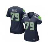 Women's Nike Seattle Seahawks #79 Ethan Pocic Game Steel Blue Team Color NFL Jersey