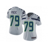 Women's Nike Seattle Seahawks #79 Ethan Pocic Vapor Untouchable Limited Grey Alternate NFL Jersey