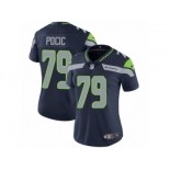 Women's Nike Seattle Seahawks #79 Ethan Pocic Vapor Untouchable Limited Steel Blue Team Color NFL Jersey