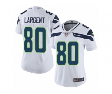 Women's Nike Seattle Seahawks #80 Steve Largent Vapor Untouchable Limited White NFL Jersey