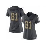 Women's Nike Seattle Seahawks #81 Nick Vannett Limited Black 2016 Salute to Service NFL Jersey