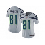 Women's Nike Seattle Seahawks #81 Nick Vannett Vapor Untouchable Limited Grey Alternate NFL Jersey