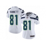 Women's Nike Seattle Seahawks #81 Nick Vannett Vapor Untouchable Limited White NFL Jersey