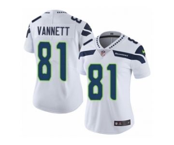 Women's Nike Seattle Seahawks #81 Nick Vannett Vapor Untouchable Limited White NFL Jersey