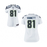 Women's Nike Seattle Seahawks #81 Nick Vannett White NFL Jersey