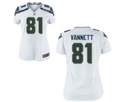 Women's Nike Seattle Seahawks #81 Nick Vannett White NFL Jersey