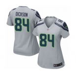 Women's Nike Seattle Seahawks #84 Ed Dickson Game Grey Alternate NFL Jersey