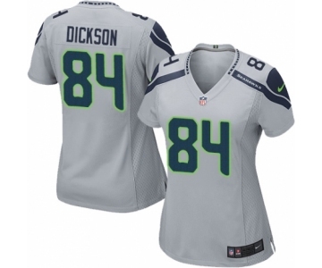 Women's Nike Seattle Seahawks #84 Ed Dickson Game Grey Alternate NFL Jersey