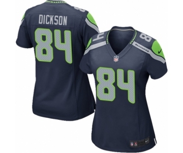 Women's Nike Seattle Seahawks #84 Ed Dickson Game Navy Blue Team Color NFL Jersey