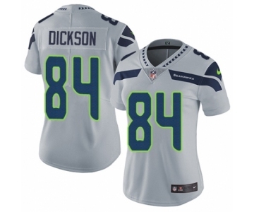 Women's Nike Seattle Seahawks #84 Ed Dickson Grey Alternate Vapor Untouchable Limited Player NFL Jersey