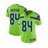 Women's Nike Seattle Seahawks #84 Ed Dickson Limited Green Rush Vapor Untouchable NFL Jersey