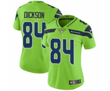 Women's Nike Seattle Seahawks #84 Ed Dickson Limited Green Rush Vapor Untouchable NFL Jersey