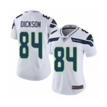 Women's Nike Seattle Seahawks #84 Ed Dickson White Vapor Untouchable Limited Player NFL Jersey