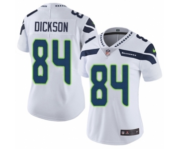 Women's Nike Seattle Seahawks #84 Ed Dickson White Vapor Untouchable Limited Player NFL Jersey