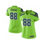 Women's Nike Seattle Seahawks #88 Jimmy Graham Green Stitched NFL Limited Rush Jersey