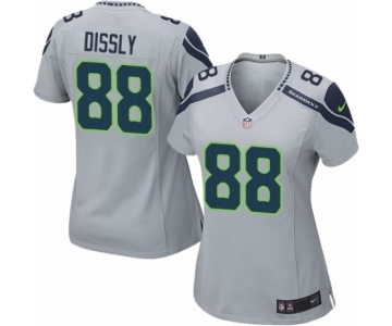 Women's Nike Seattle Seahawks #88 Will Dissly Game Grey Alternate NFL Jersey