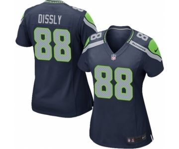 Women's Nike Seattle Seahawks #88 Will Dissly Game Navy Blue Team Color NFL Jersey