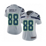 Women's Nike Seattle Seahawks #88 Will Dissly Grey Alternate Vapor Untouchable Limited Player NFL Jersey