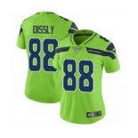 Women's Nike Seattle Seahawks #88 Will Dissly Limited Green Rush Vapor Untouchable NFL Jersey